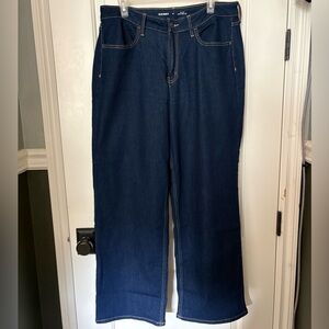 Old Navy Dark Blue High Rise Wow Wide Leg Jeans